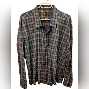 Au Noir Men's Blue Plaid Shirt
